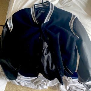 Varsity jacket medium black and grey